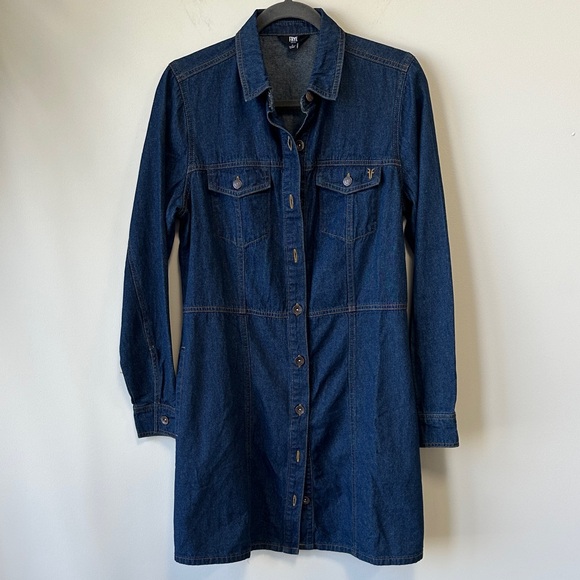 Frye Dresses & Skirts - Frye Sz Small Denim Dress / Jacket • NWOT!